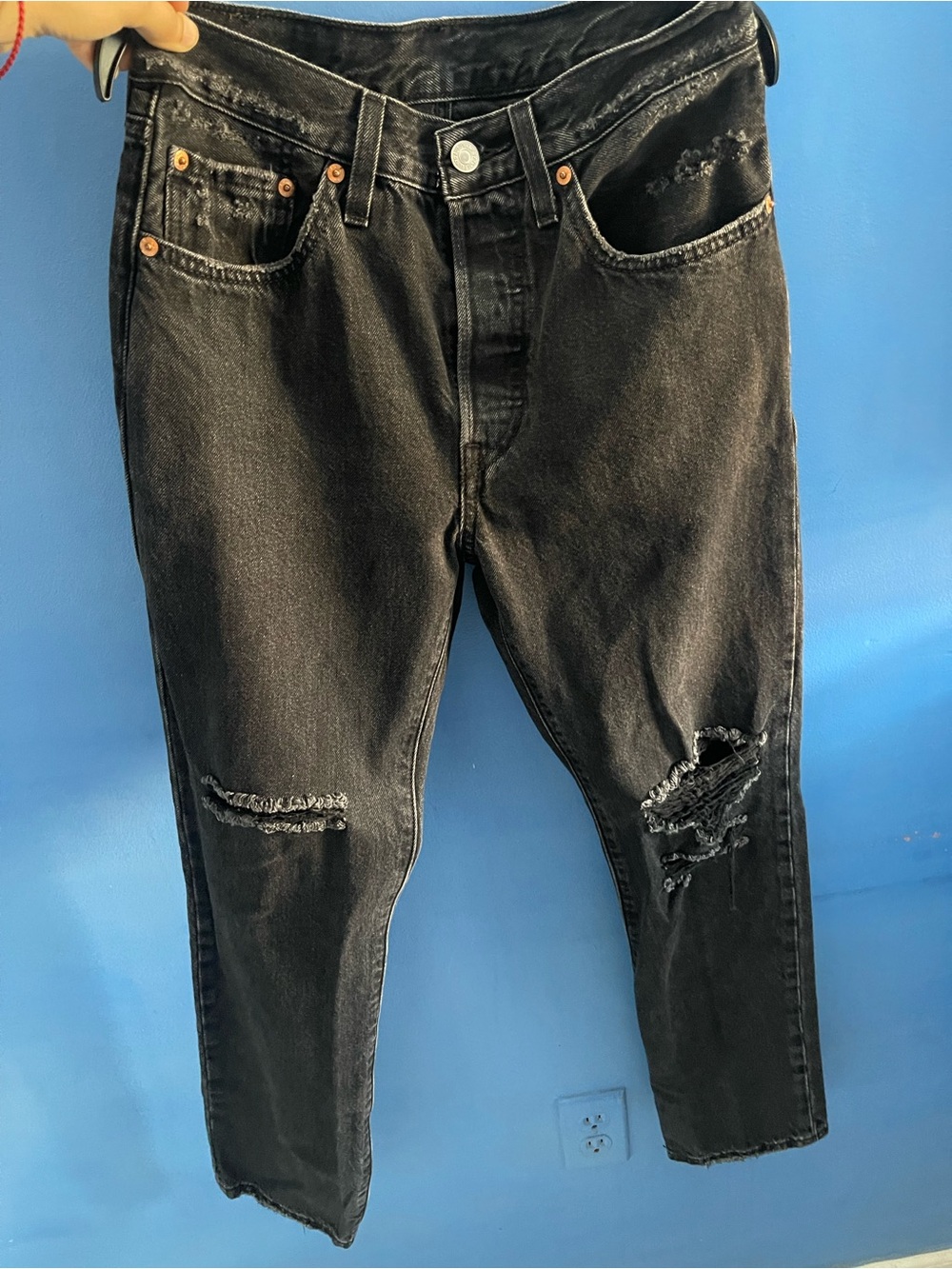 Women’s Black Distressed Jeans Levi’s size 26